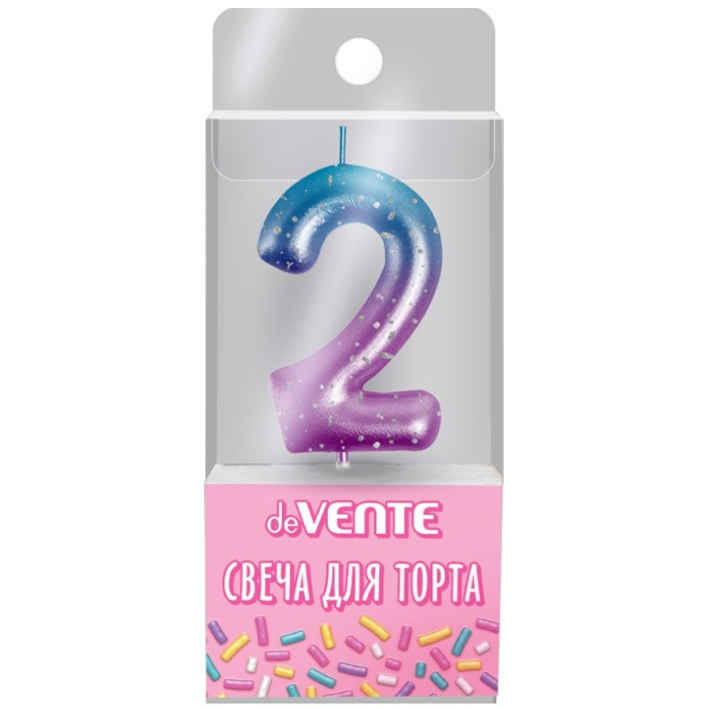 Свеча-цифра deVENTE 9060501 Degrade "2"