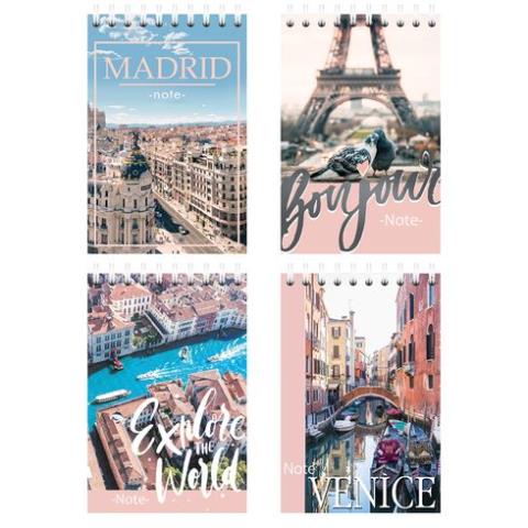 Блокнот А6 80 л. (спираль) БиДжи City view Б6гр80 8890