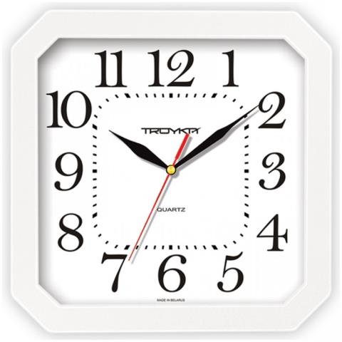 Часы настенные Troyka квадратные белая рамка 29*29 см 31310316 Часы настенные Troyka квадратные белая рамка 29*29 см 31310316