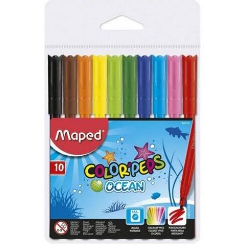 Фломастер 10 цв. Maped супер смываемые 845724 Фломастер 10 цв. Maped супер смываемые 845724
