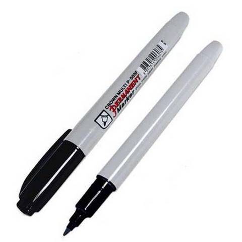 Маркер перман. CROWN 2мм Р-505 черный 