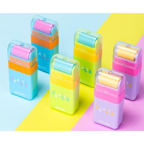 Ластик Deli VP154 с роликом д/сбора крошек ассорти 2014830