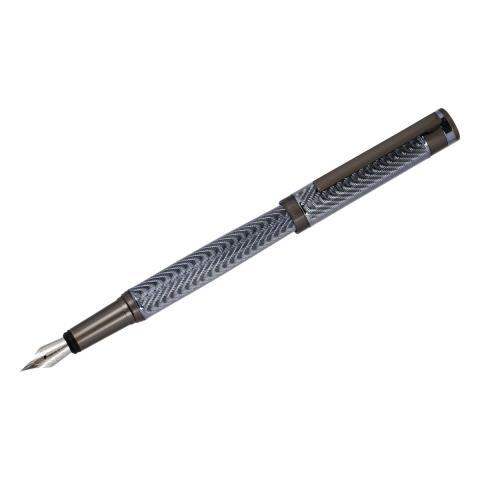 Ручка перо Delucci CPs_81480 серебро/хром черная