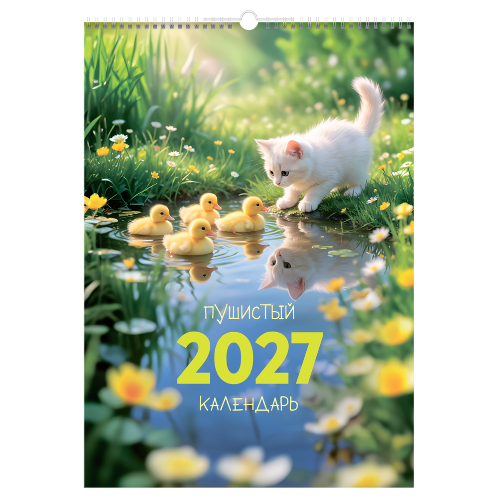 Календарь на ригеле BG Пушистый календарь 2027 391320