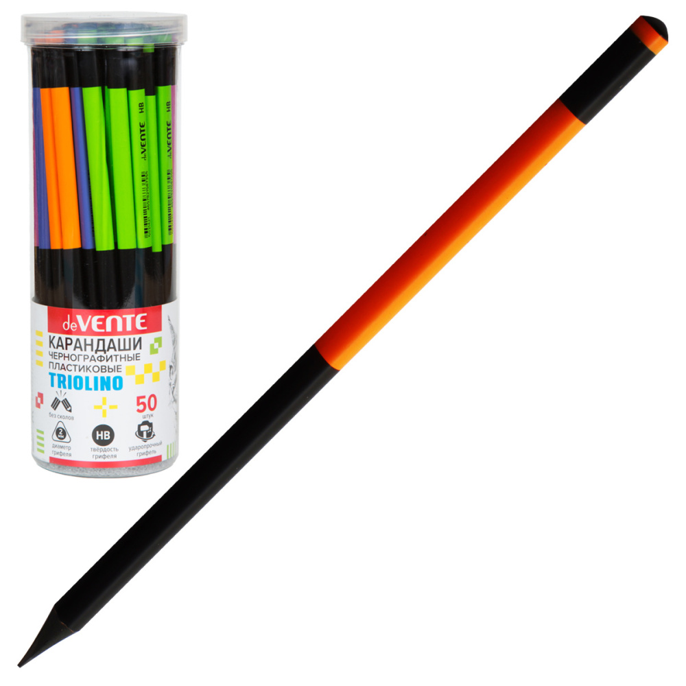 Карандаш ч/гр. deVENTE Triolino пластик. трехгран. 5031421