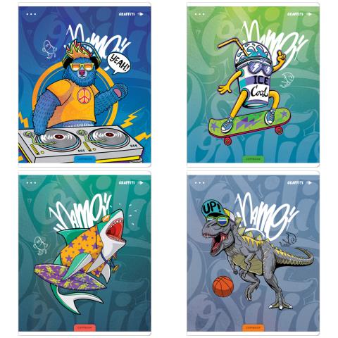 Тетрадь 40 л. (клетка) ArtSpace Рисунки Graffiti 42868 Тетрадь 40 л. (клетка) ArtSpace Рисунки Graffiti 42868