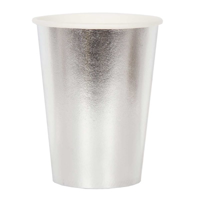 Стакан фольгир. серебряный 250мл 6шт 1502-3781
