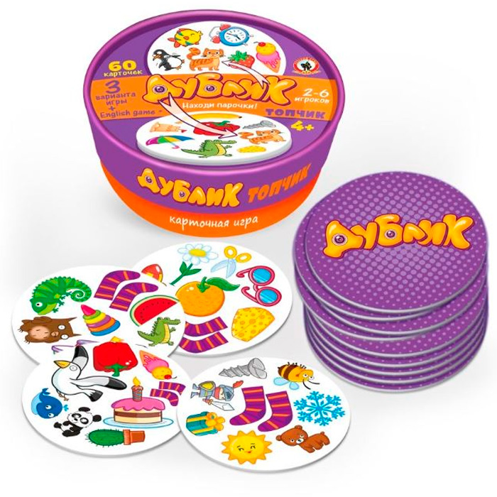 Игра Дублик Топчик 60 карт. 02492 ЧЗ