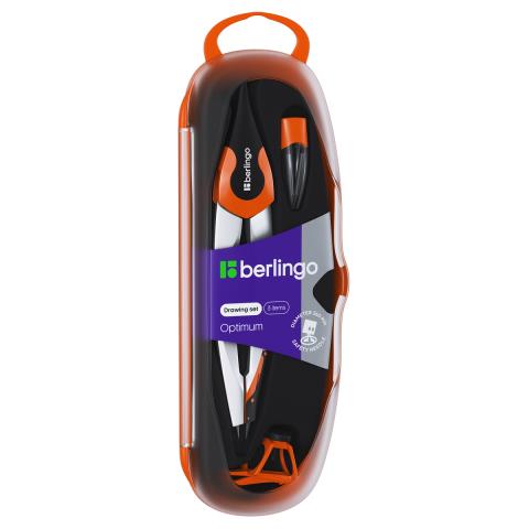Готовальня 3 предм. Berlingo DS_00303с оранжевый Готовальня 3 предм. Berlingo DS_00303с оранжевый