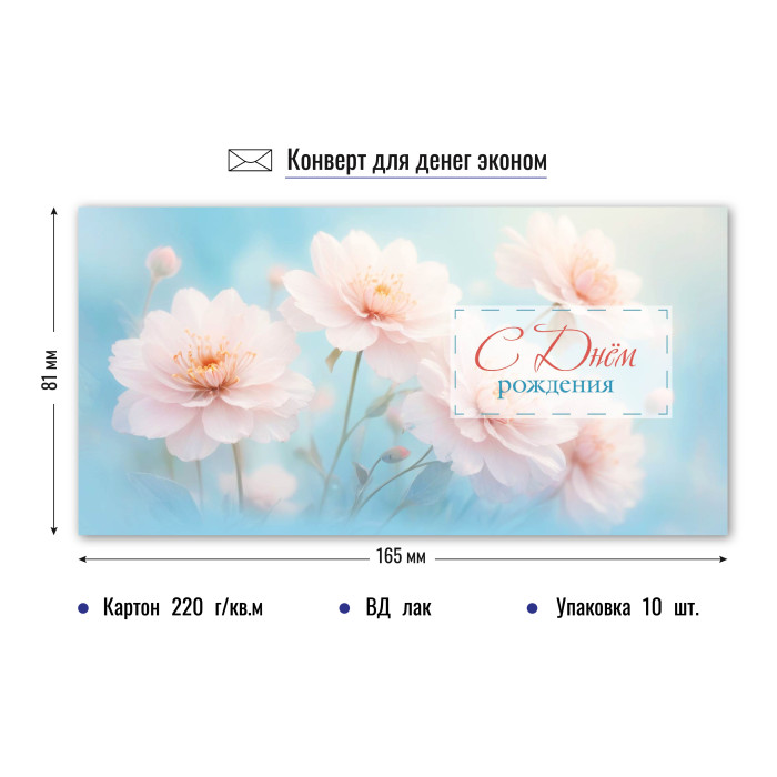 9208 Конверт для денег С днем рождения 9208 Конверт для денег С днем рождения