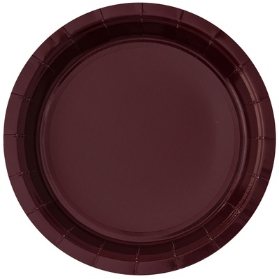 Тарелка бордовая 17см 6шт 1502-6221