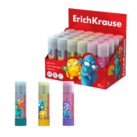 Клей-карандаш 15 гр. ERICH KRAUSE EasyStick Jolly Friends 60911