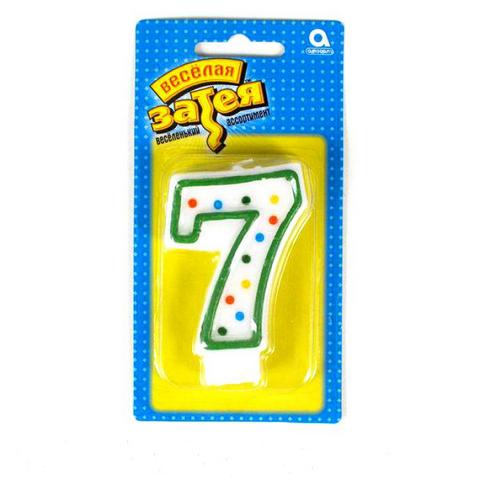 Свеча-цифра "7" 7,6 см 1502-0149 Свеча-цифра "7" 7,6 см 1502-0149