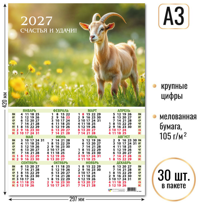 Календарь А3 Символ года 2027 10109