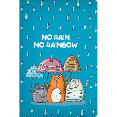 Блокнот-бизнес А6 96 л. No rain no rainbow 3164 тв. обл.