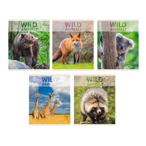 Тетрадь 96 л. (клетка) К-Э Wild animals ТЛ968377 Тетрадь 96 л. (клетка) К-Э Wild animals ТЛ968377