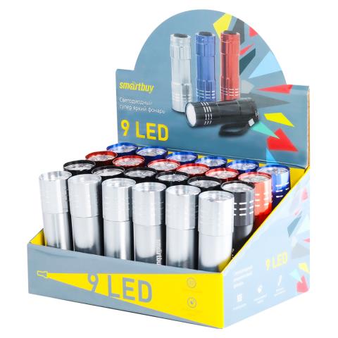 Фонарь Smartbuy SBF-103-B светодиод. 9 LED алюм. Фонарь Smartbuy SBF-103-B светодиод. 9 LED алюм.