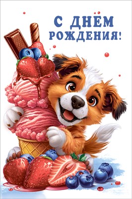 70000779 Открытка С Днем рождения! А5