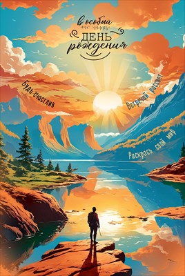 50000988 Открытка В особый день рождения А5 с текстом