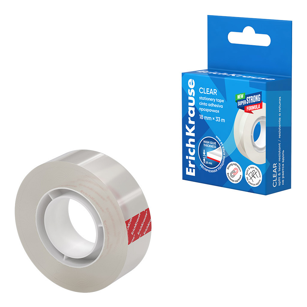 Скотч 18 мм х33 м ERICH KRAUSE Clear 58722