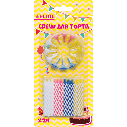 Свечи для торта deVENTE 9060700 24 шт.