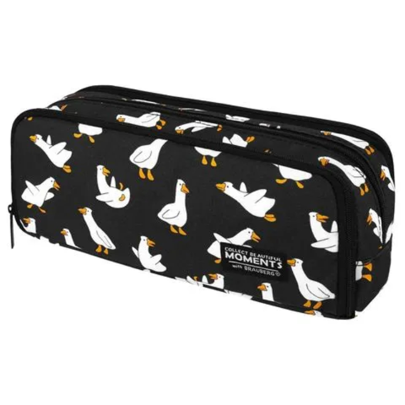 Пенал Brauberg Geese print 2 откидные планки 274610