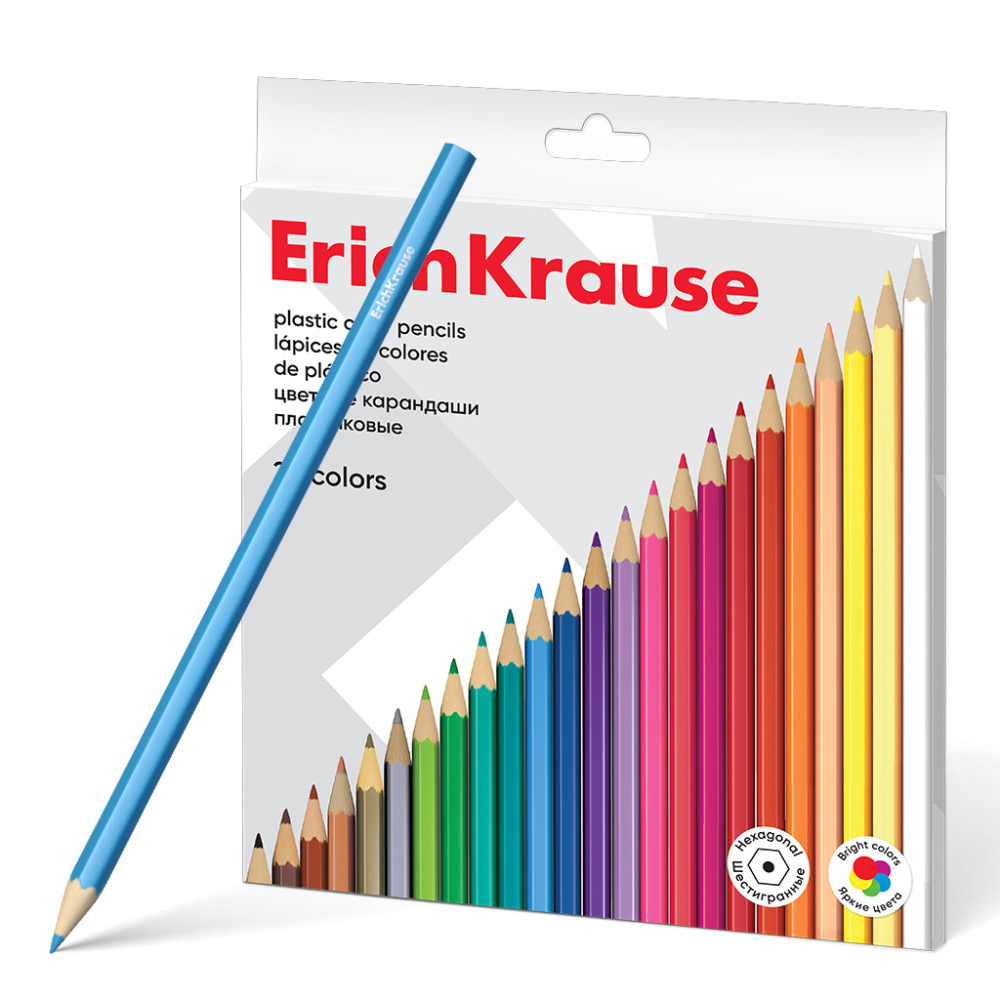 Карандаши цв. 24 цв. пластиковые ErichKrause 61789 Карандаши цв. 24 цв. пластиковые ErichKrause 61789
