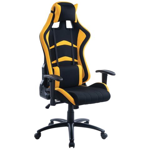 Кресло игровое Helmi HL-G07 Pointer ткань черная/желтая 306178