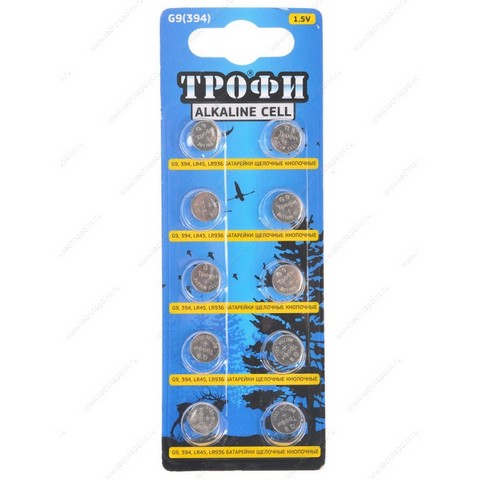 Батарейка G7 (399)  LR927, LR57 1 шт. ТРОФИ 