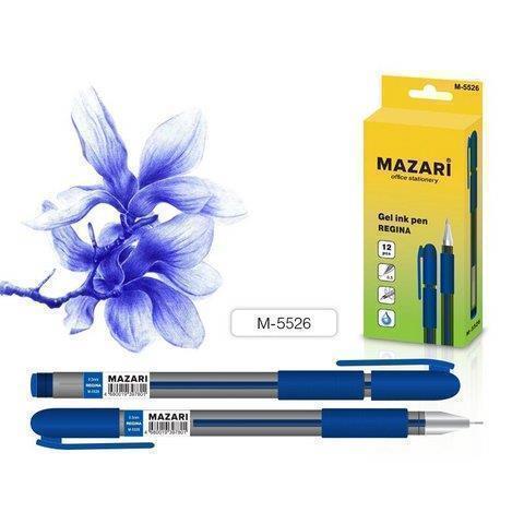 Ручка гелевая REGINA 0,5 синяя, резин. грип М-5526-70