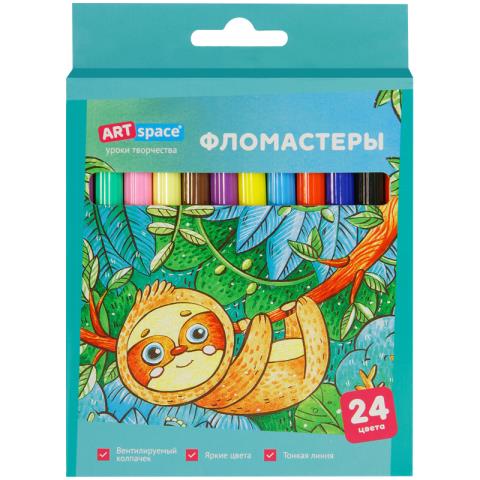 Фломастер 24 цв. ArtSpace Милые зверушки 26940