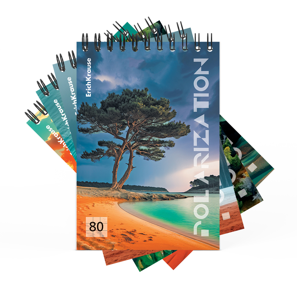 Блокнот А6 80 л. (спираль) ЕК Polarization 63387