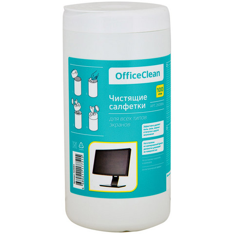 Салфетки для экранов OfficeClean 100 шт. 260884 ЧЗ