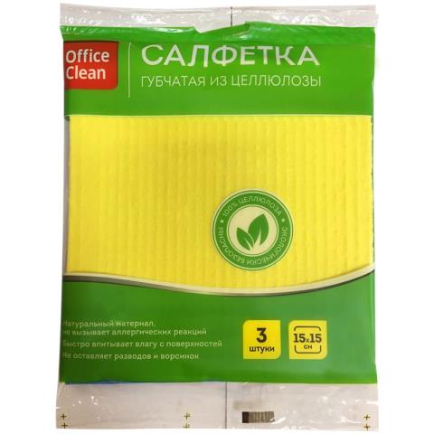 Салфетка OfficeClean 15х15 целлюлозные 3 шт. 298914 Салфетка OfficeClean 15х15 целлюлозные 3 шт. 298914