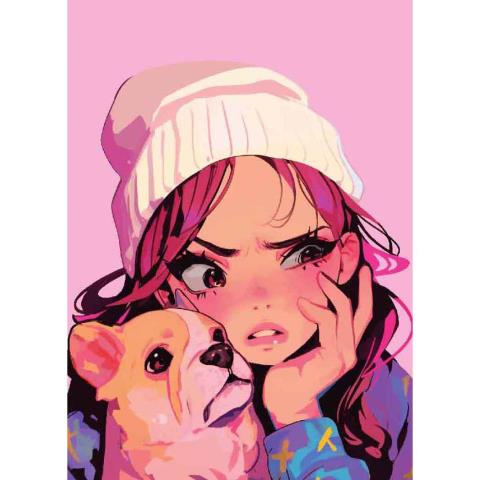 Блокнот А7 40 л. Centrum Недовольная девочка 75268