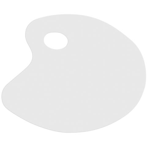 Палитра Гамма плоская, овальная, белая, пластик10122023