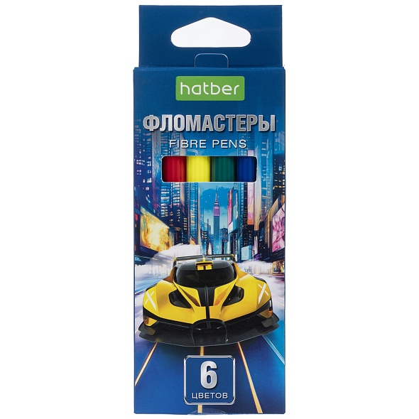 Фломастер 6 цв. Hatber Дрифт FP_089906