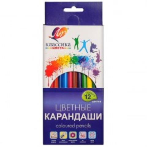 Карандаши цв. 12 цв. Луч Классика 29С 1710-08 Карандаши цв. 12 цв. Луч Классика 29С 1710-08