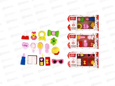 Ластик Mazari FASHION набор 6 шт. М-6819 Ластик Mazari FASHION набор 6 шт. М-6819