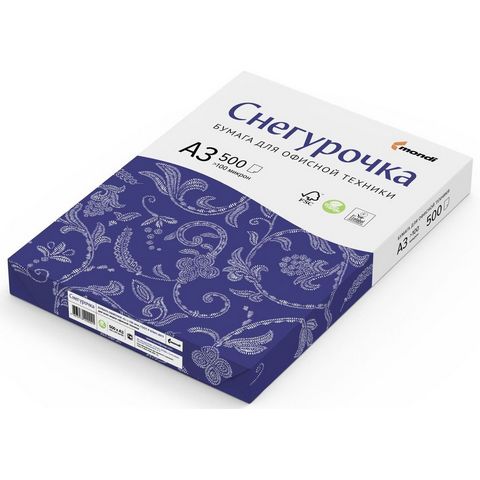 Бумага ксер. А3 Снегурочка (пл.80 бел.96) 500л.