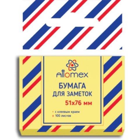 Стикеры 51*76 мм  100 л. Attomex 2010001 желтый