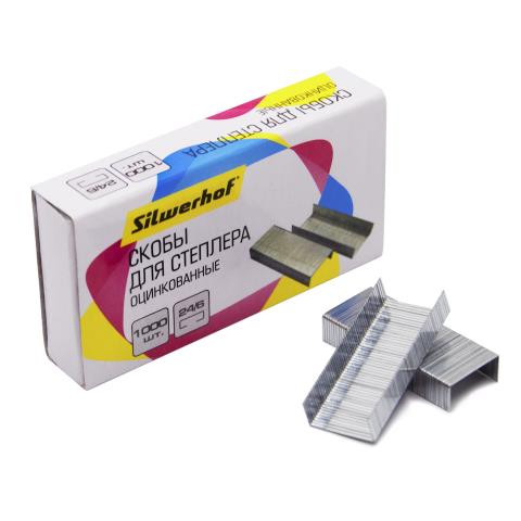 Скобы № 24/6 оцинк. Silwerhof 422545/421012 Скобы № 24/6 оцинк. Silwerhof 422545/421012