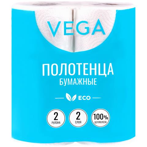 Полотенца бумажные в рулонах Vega 2сл. 12 м. белые 2 шт. 315622 Полотенца бумажные в рулонах Vega 2сл. 12 м. белые 2 шт. 315622