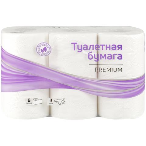 Туал. бумага OfficeClean 3сл. 17м белая 6шт. 325790