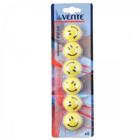 Магниты 6 шт 30 мм deVENTE 6021501 Smile Магниты 6 шт 30 мм deVENTE 6021501 Smile