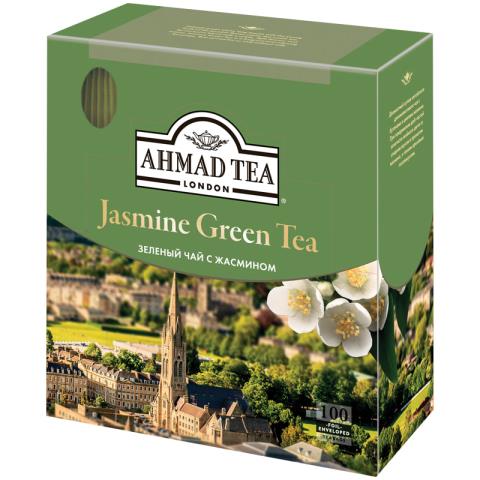Чай Ahmad Tea Jasmine Green Tea зеленый с жасмином 100 пакет. 475i-08