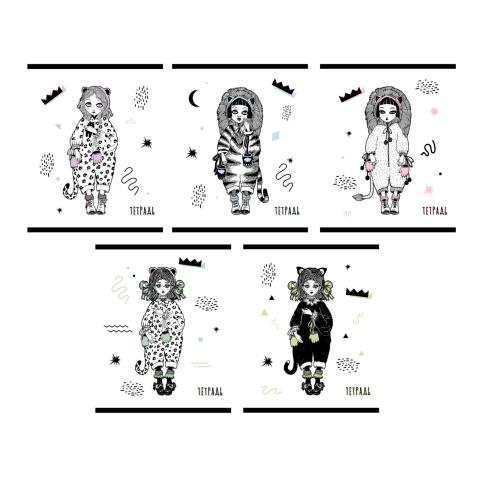 Тетрадь 96 л. (клетка) К-Э Kitty girls ТБ968374 Тетрадь 96 л. (клетка) К-Э Kitty girls ТБ968374