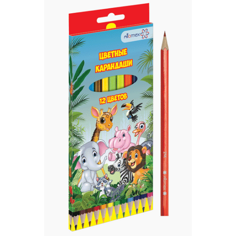 Карандаши цв. 12 цв. Attomex Zoo М 5022810 Карандаши цв. 12 цв. Attomex Zoo М 5022810