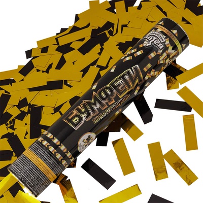 Хлопушка Бумфети 30 см Black&Gold конфетти 1501-6659