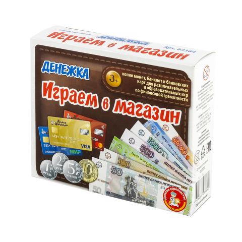Игра настольная Играем в магазин Денежка 03564 Игра настольная Играем в магазин Денежка 03564